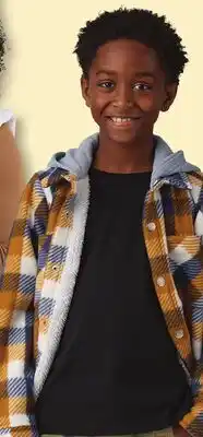 Family Dollar Kids' Sherpa Lined Shackets or Hoodies offer