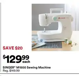 Michaels SINGer M1500 Sewing Machine offer