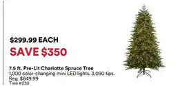 Michaels 7.5 ft. Pre-Lit charlotte Spruce Tree offer
