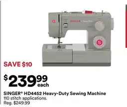 Michaels SINGer HD4452 Heavy-Duty Sewing Machine offer