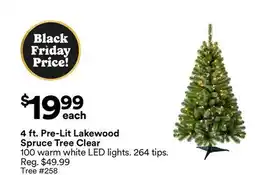Michaels 4 ft. Pre-Lit Lakewood Spruce Tree offer