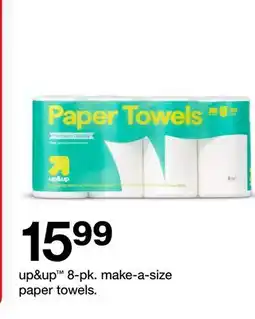 Target up & up 8-pk. make-a-size paper towels offer