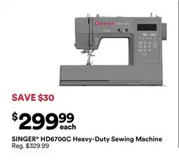 Michaels SINGer HD6700c Heavy-Duty Sewing Machine offer