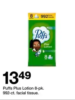 Target Puffs Plus Lotion 8-pk. 992-ct. facial tissue offer