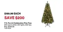 Michaels 7 ft. Pre-Lit celebration Pine Tree offer