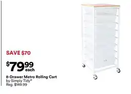 Michaels 8-Drawer Metro rolling cart by Simply Tidy offer