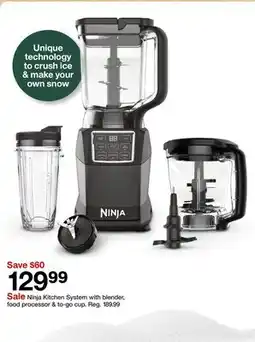 Target Ninja Kitchen System with blender, food processor & to-go cup offer