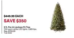 Michaels 9 ft. Pre-Lit Jackson Fir Tree offer