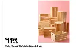 Michaels Make Market Unfinished Wood crate offer