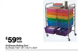 Michaels 12-Drawer rolling cart by Simply Tidy offer