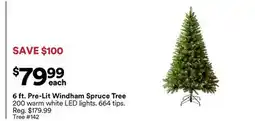Michaels 6 ft. Pre-Lit Windham Spruce Tree offer