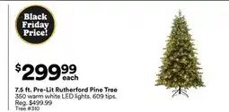 Michaels 7.5 ft. Pre-Lit rutherford Pine Tree offer