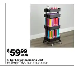 Michaels 4-Tier Lexington rolling cart by Simply Tidy offer