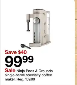 Target Ninja Pods & Grounds single-serve specialty coffee maker offer
