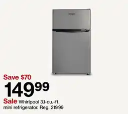Target Whirlpool 3.1-cu.-ft. mini refrigerator offer
