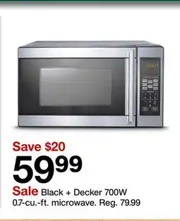 Target Black + Decker 700W 0.7-cu.-ft. Microwave offer