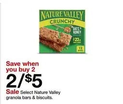 Target Select Nature Valley granola bars & biscuits offer