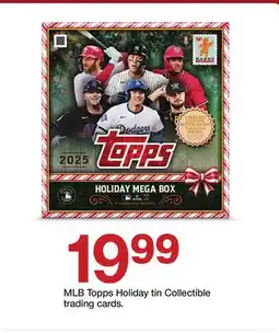 Target MLB Topps Holiday tin Collectible trading cards offer