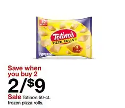 Target Totino's 50-ct. frozen pizza rolls offer