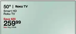 Target 50 | Smart HD Roku TV offer
