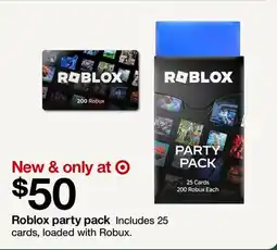 Target Roblox party pack offer