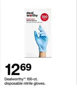 Target Dealworthy 100-ct. disposable nitrile gloves offer