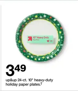Target up&up 24-ct. 10 heavy-duty holiday paper plates.† offer