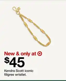 Target Kendra Scott iconic filigree wristlet offer