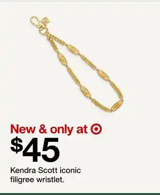 Target Kendra Scott iconic filigree wristlet offer