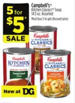 Dollar General Campbell's Kitchen Classics Soup offer