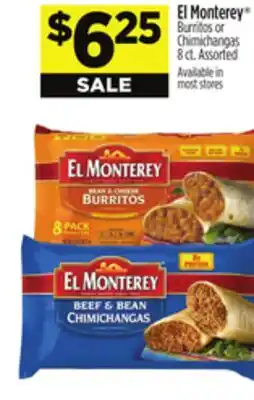 Dollar General El Monterey Burritos or Chimichangas offer