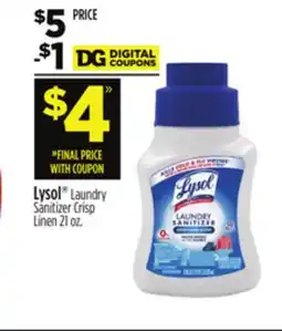 Dollar General Lysol Laundry Sanitizer Crisp Linen offer