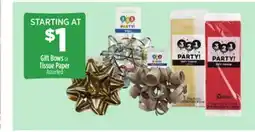 Dollar General Gift Bows or Tissue Paper offer