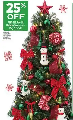 Dollar General 4 ft. Pre-lit Holiday Tree offer