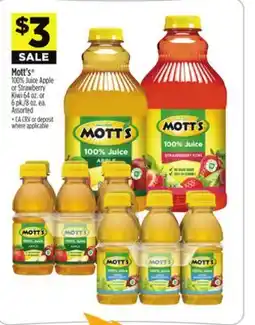 Dollar General Mott's 100% Juice Apple or Strawberry Kiwi offer