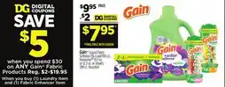 Dollar General Gain Liquid Fabric Softener 136 Load/100 oz., FireworksTM 10.7 oz. or 12.2 oz. or Sheets 240 ct offer