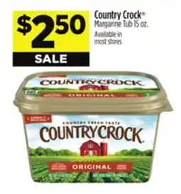 Dollar General Country Crock Margarine Tub offer