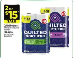 Dollar General Quilted Northern Bath Tissue 8 Mega rolls offer
