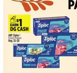 Dollar General ANY Ziploc Freezer Products offer