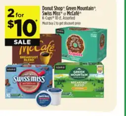 Dollar General Donut Shop , Green Mountain , Swiss Miss or McCafé K-Cups offer