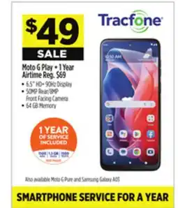 Dollar General Moto G Play + 1 Year Airtime offer