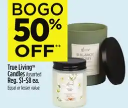 Dollar General True Living Candles offer