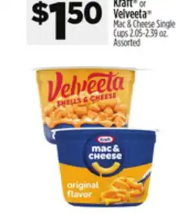 Dollar General Kraft or Velveeta Mac & Cheese Single Cups offer