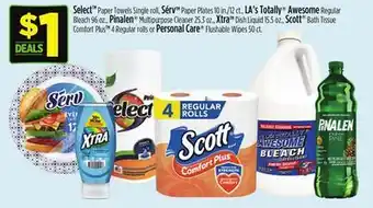 Dollar General Select, Sérv, or Pinalen, Xtra or Scott, Personal Care offer