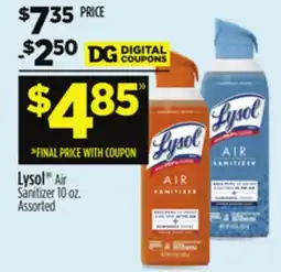 Dollar General Lysol Air Sanitizer offer