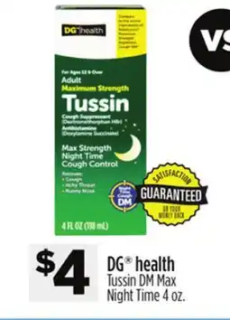 Dollar General DG health Tussin DM Max Night Time offer