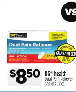 Dollar General DG health Dual Pain Reliever Caplets offer