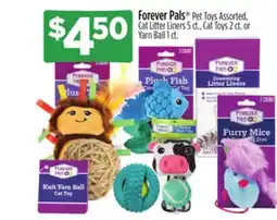 Dollar General Forever Pals Pet Toys Assorted, Cat Litter Liners 5 ct., Cat Toys 2 ct. or Yarn Ball 1 ct offer