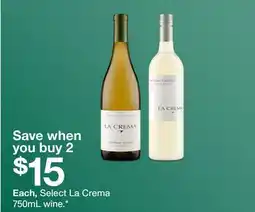 Target Select La Crema 750mL wine offer