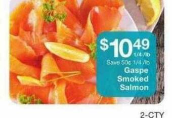 Fairway Store Market Gaspe Smoked Salmon offer